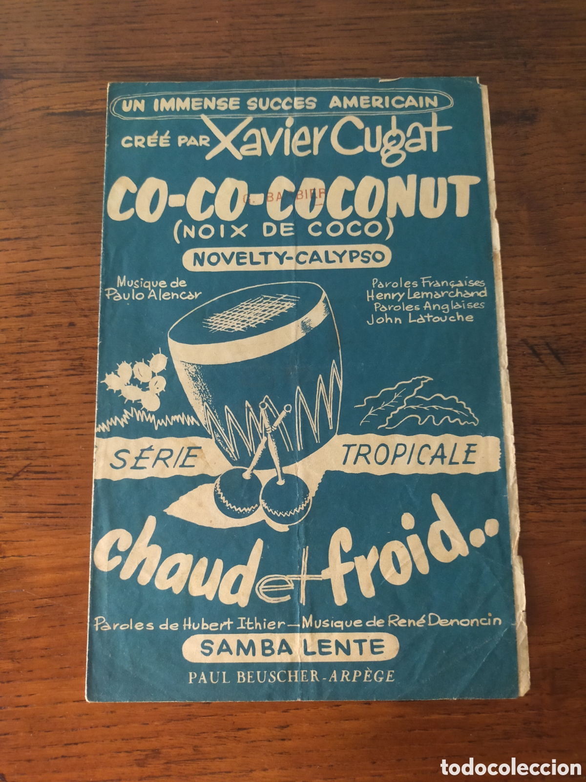 Partituras musicales: Partitura, creada por Xavier Cugat. CO-CO-COCONUT