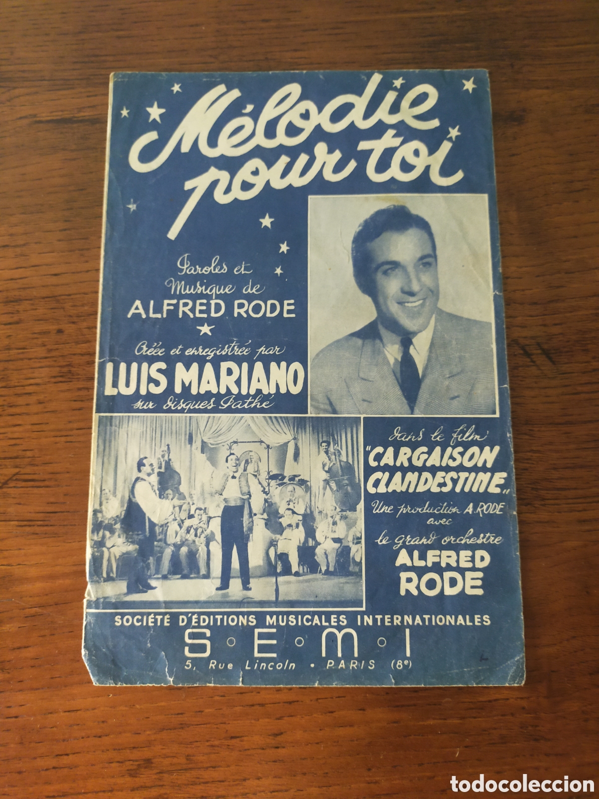 Partituras musicales: Partitura Melodie pour toi, Luis Mariano