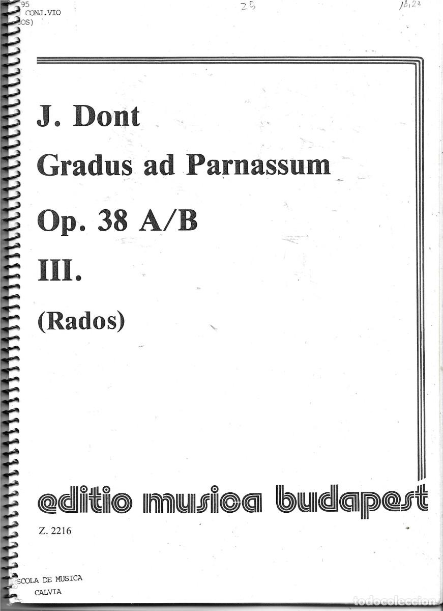 Partituras musicales: Gradus ad Parnassum. Op. 38 A/B III. (Rados). J. Dont