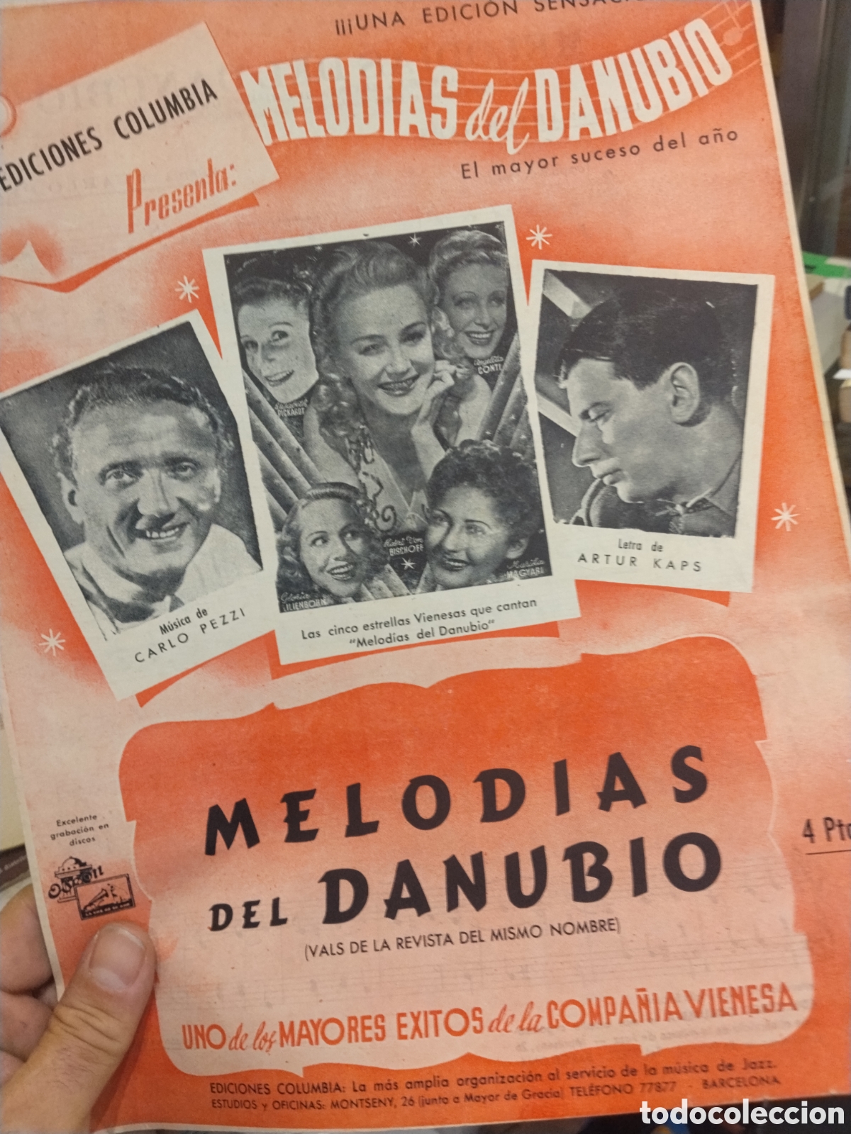 Partitions Musicales: Partitura. Melod&iacute;as del Danubio