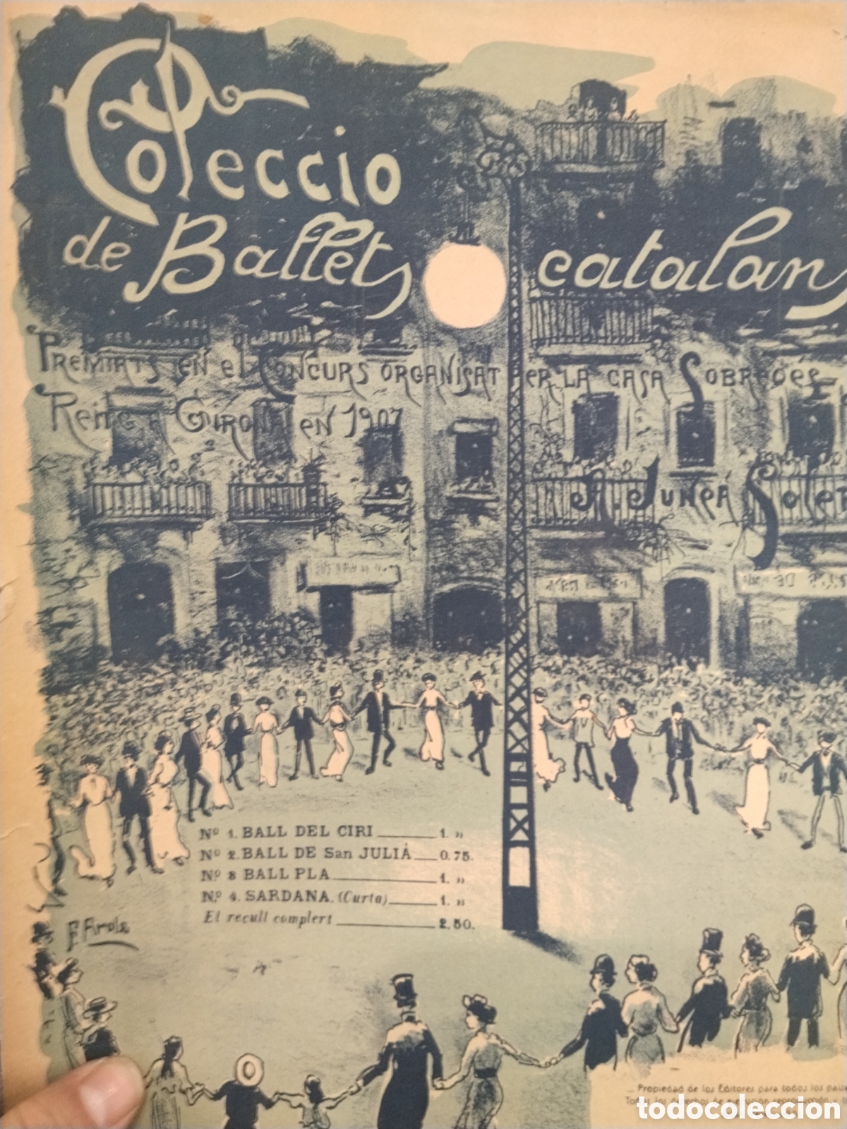 Partitions Musicales: Partitura. Colecci&oacute; de Ballets Catalans. Girona, 1907
