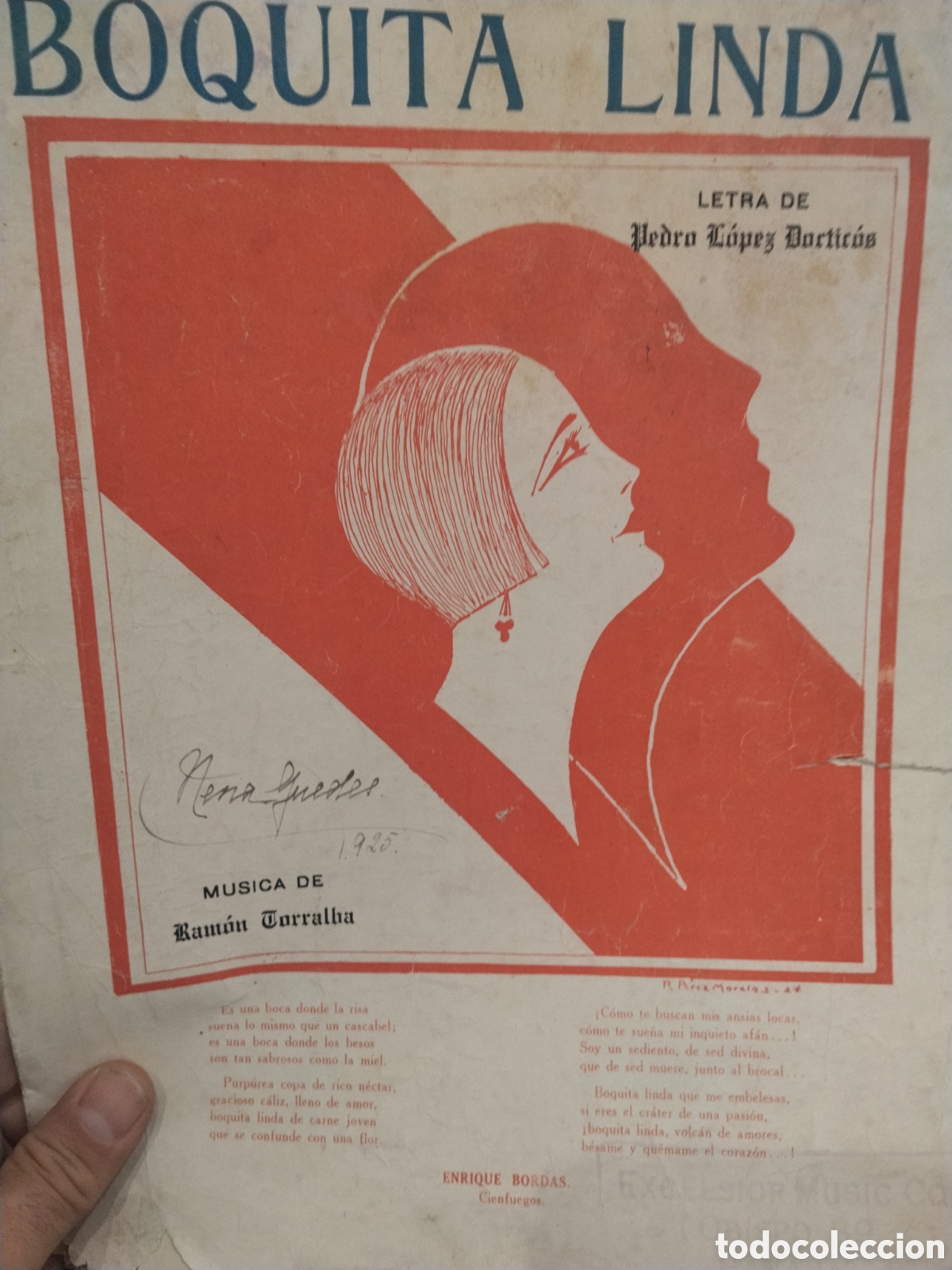 Musical scores: Partitura. Boquita linda. M&uacute;sica Ram&oacute;n Torralba