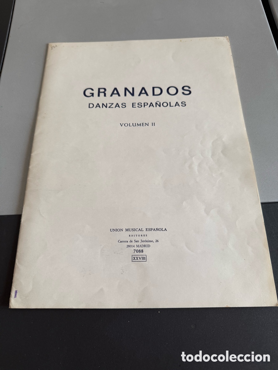 Partituras musicales: Partitura. GRANADOS. DANZAS ESPA&Ntilde;OLAS. Volumen II. 15 p&aacute;ginas