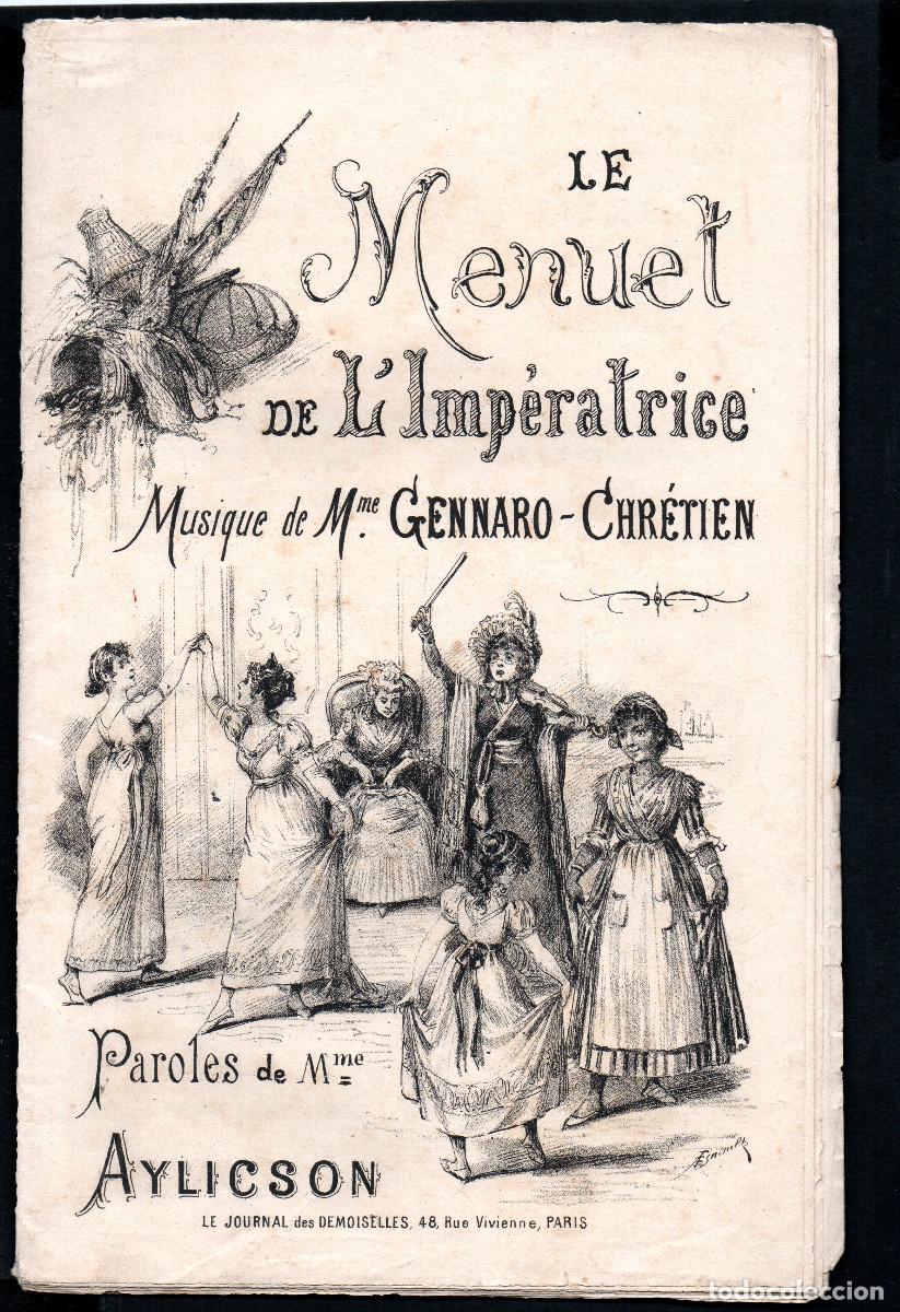 Partitions Musicales: [Partitura]. Le Menuel de l'Imp&eacute;ratrice. Musique de Mme. Gennaro-Chr&eacute;tien.