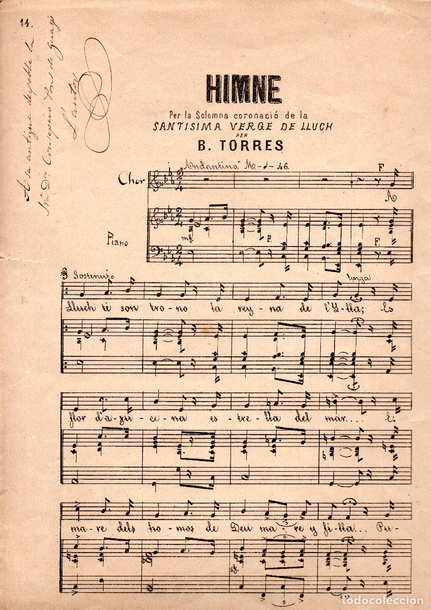 Partitions Musicales: [Partitura]. Himne per la solemna coronaci&oacute; de la Santisima Verge de Lluch.