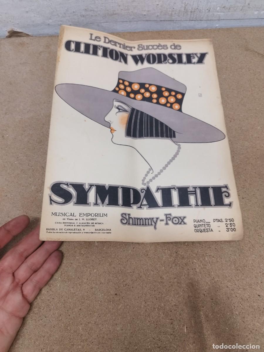 Partituren: Antigua partitura. Sympathie Shimmy Fox. Le dernier succes de Clifton Worsley.
