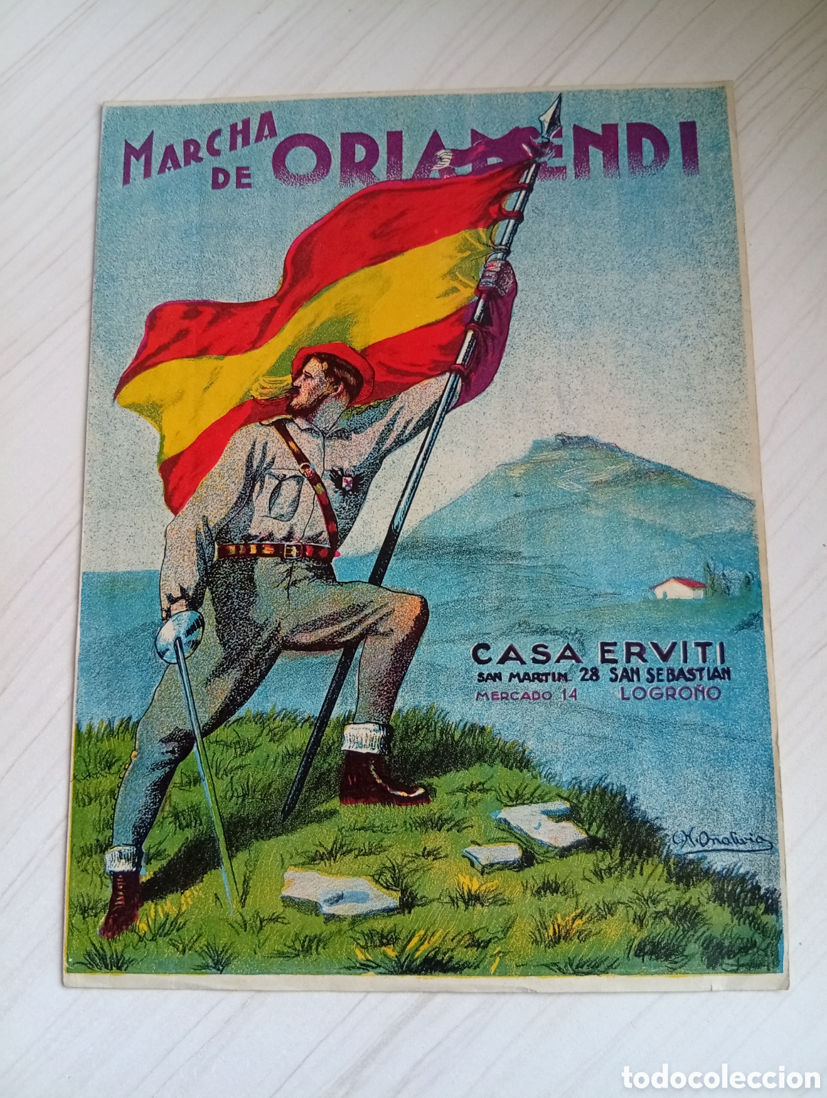 Partituras musicales: Marcha de ORIAMENDI. Partitura.