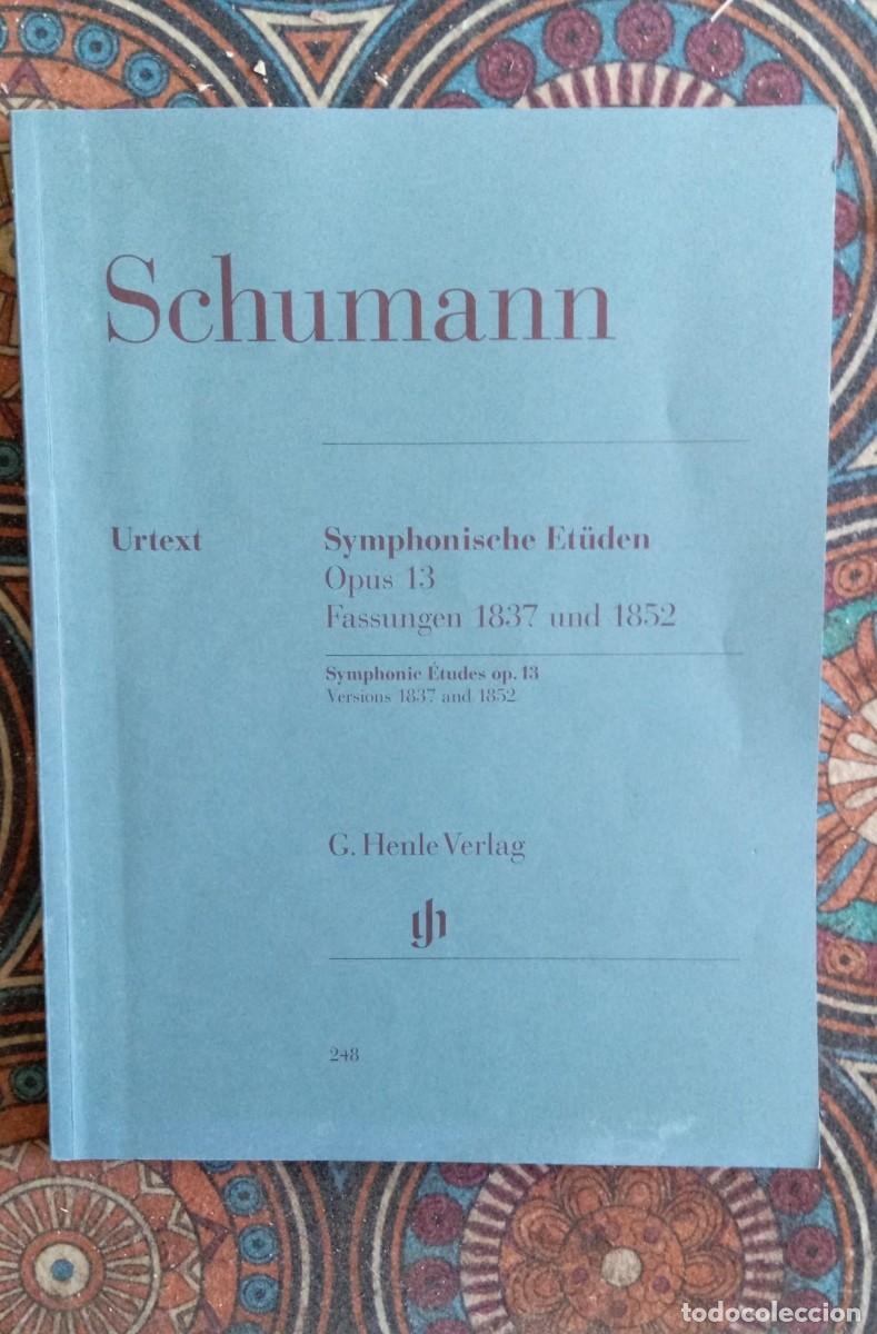Partituras musicales: &rdquo;Urtext&rdquo; de G. Henle Verlag de los Estudios sinf&oacute;nicos Opus 13 de Schumann (versiones 1837 y 1852)