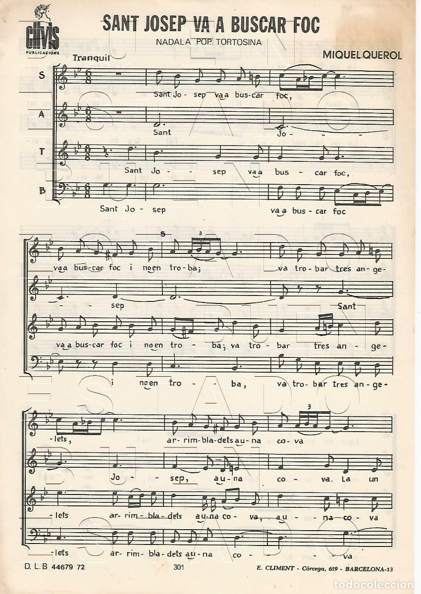 Partituren: MIQUEL QUEROL SANT JOSEP VA A BUSCAR FOC 2 PGS PARTITURA M57