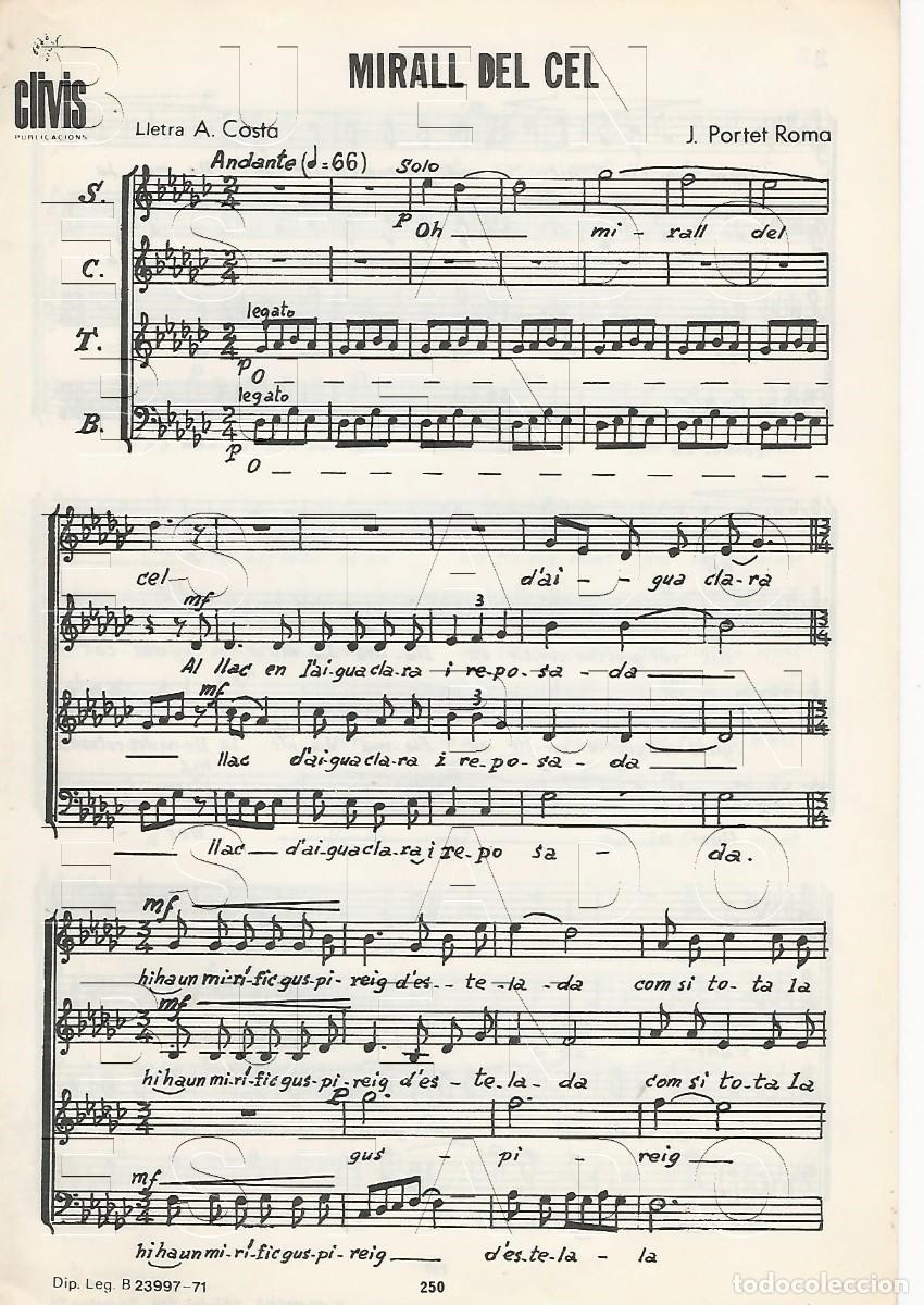 Partituras musicales: J PORTET ROMA MIRALL DEL CEL 4 PGS PARTITURA M57