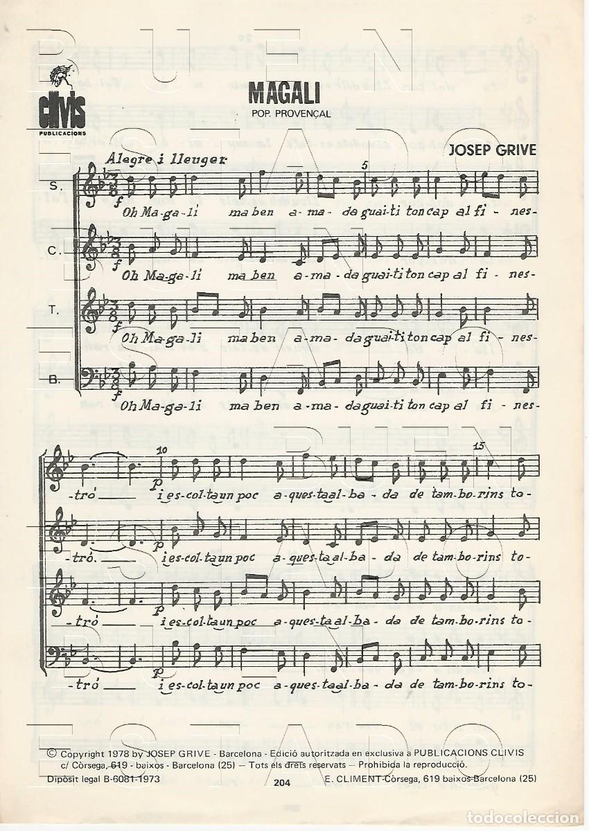 Partituras musicales: JOSEP GRIVE MAGALI 4 PGS PARTITURA M57