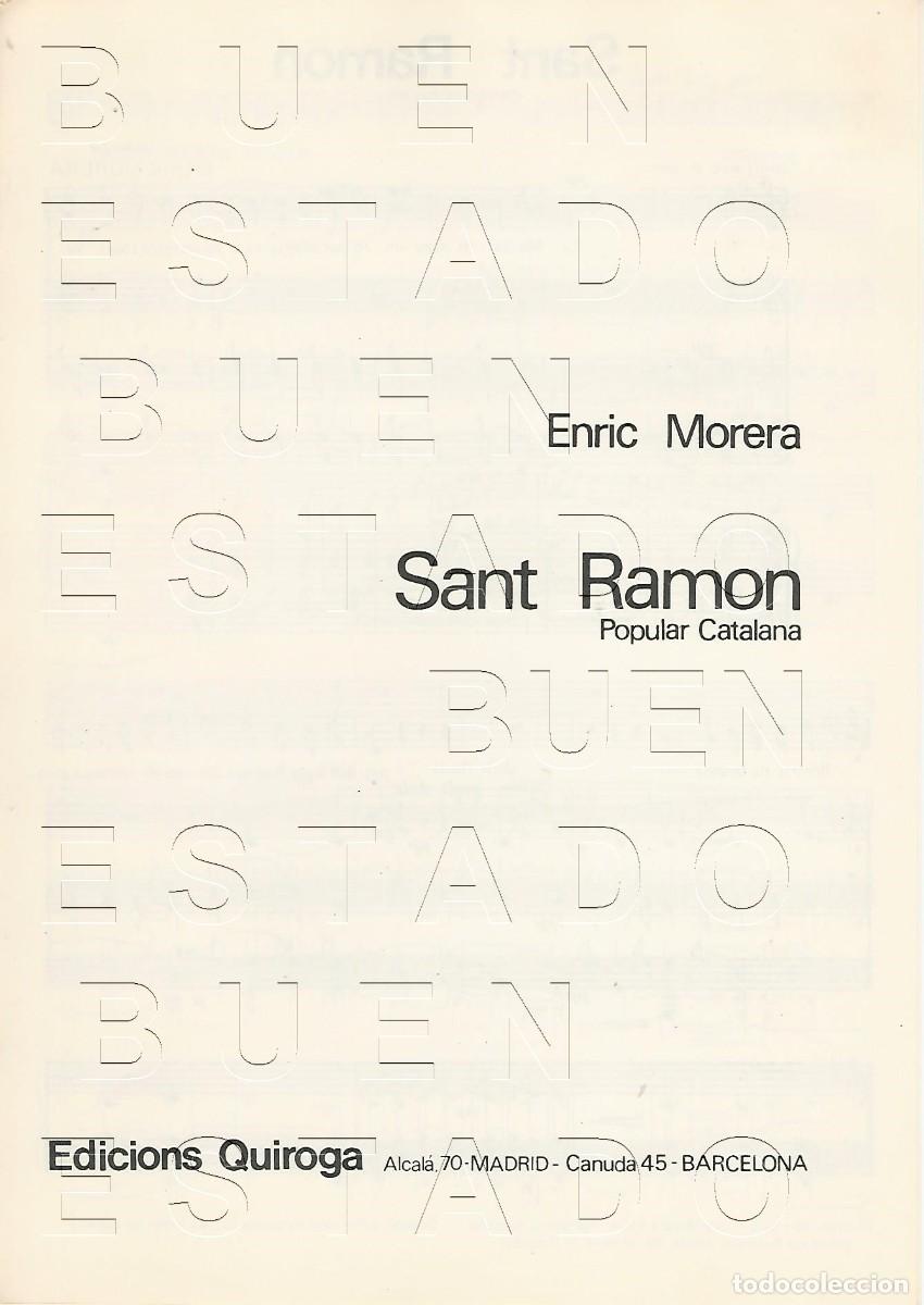 Partituren: ENRIC MORERA SANT RAMON 4 PGS PARTITURA Y LLETRA M57