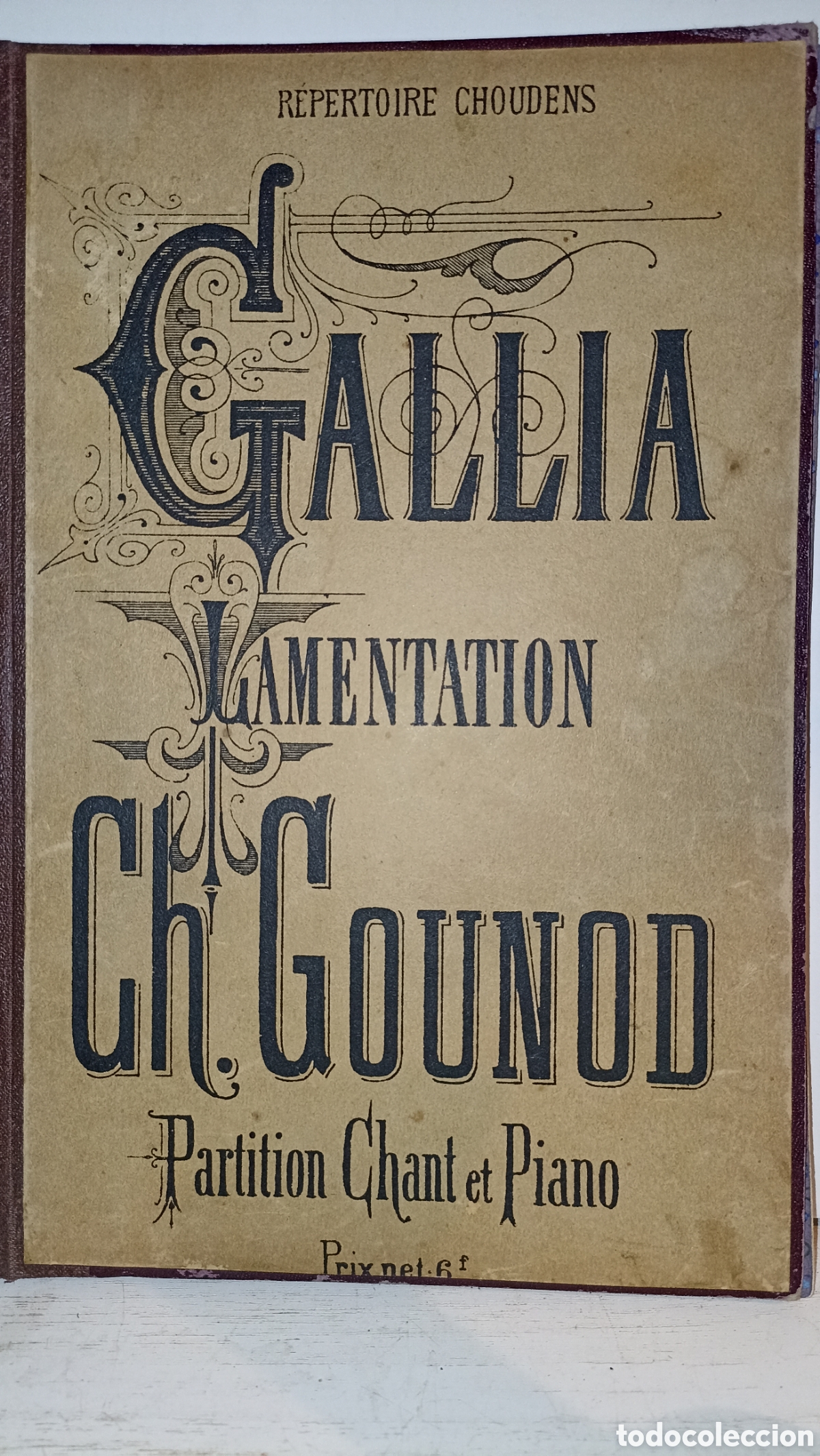 Partituras musicales: Gallia (Lamentaci&oacute;n) de Charles Gounod.1871