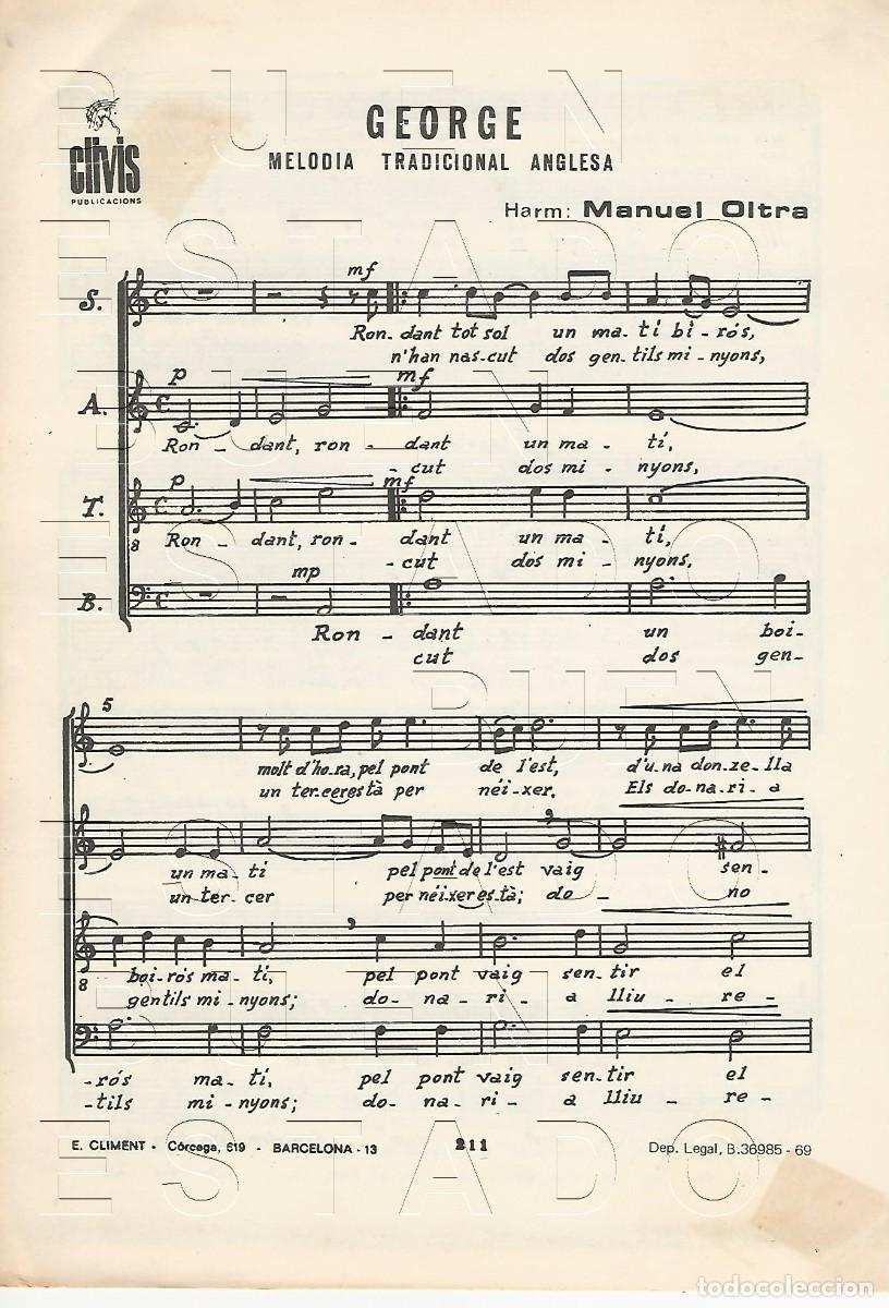 Partituras musicales: MANUEL OLTRA GEORGE 4 PGS PARTITURA ANTIGUA W7