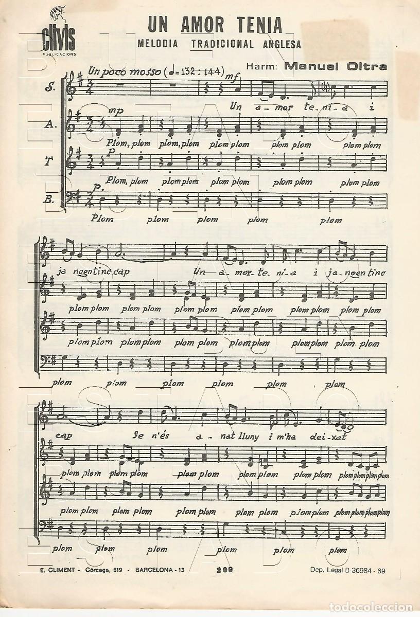Partituras musicales: MANUEL OLTRA HARMONICA UN AMOR TENIA 4 PGS PARTITURA ANTIGUA W7