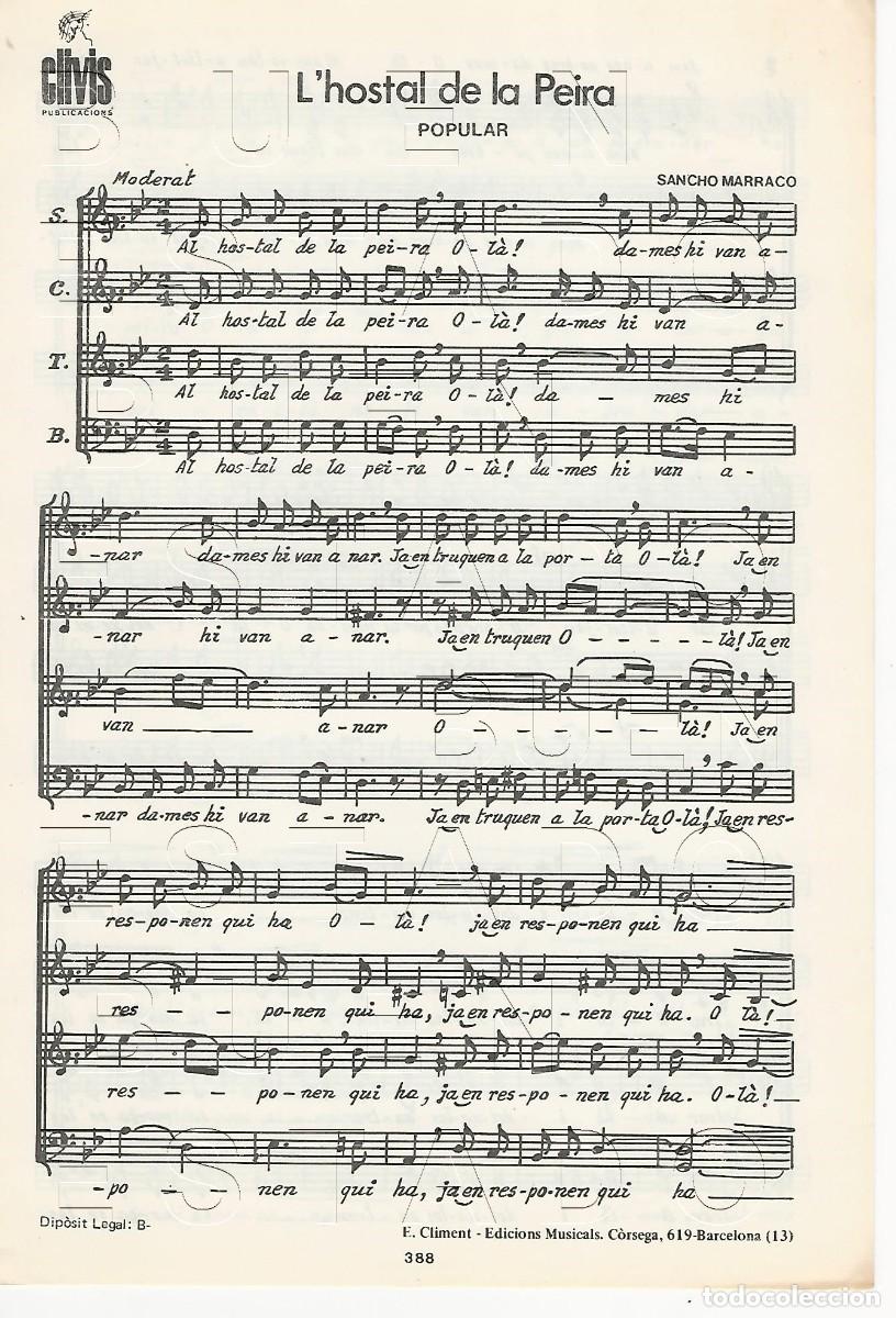 Partituras musicales: SANCHO MARRACO L'HOSTAL DE LA PEIRA 4 PGS PARTITURA ANTIGUA FAM4