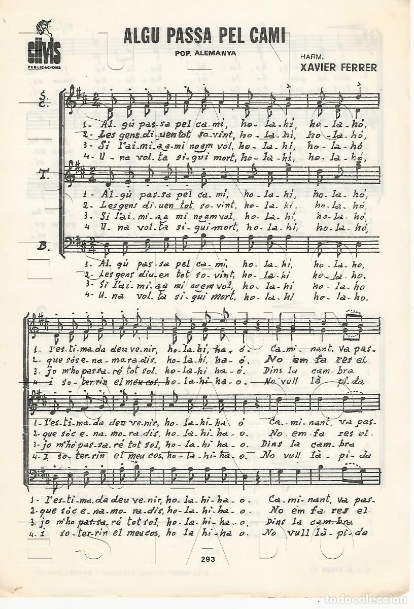 Partituras musicales: HARMONICA XAVIER FERRER ALGU PASSA PEL CAMI 1 PGS PARTITURA ANTIGUA U20