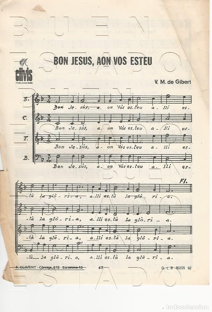 Partituras musicales: V M DE GIBERT BON JESUS AON VOS ESTEU 1 PGS PARTITURA ANTIGUA U20