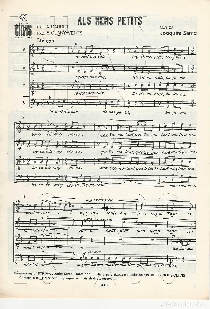Partituras musicales: E GUANYAVENTS A DAUDET JOAQUIM SERRA ALS NENES PETITS 8 PGS PARTITURA ANTIGUA U28