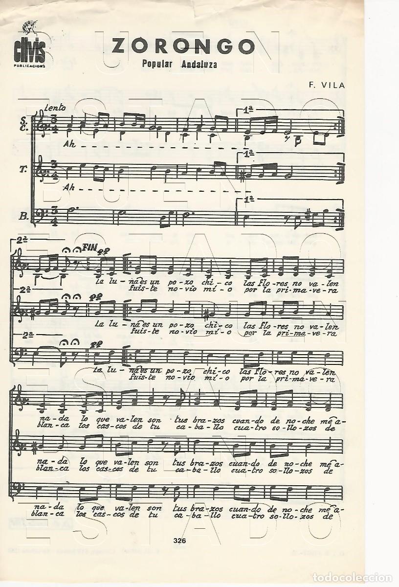 Partituras musicales: FRANCESC VILA ZORONGO 1 HOJA PARTITURA ANTIGUA FAM4