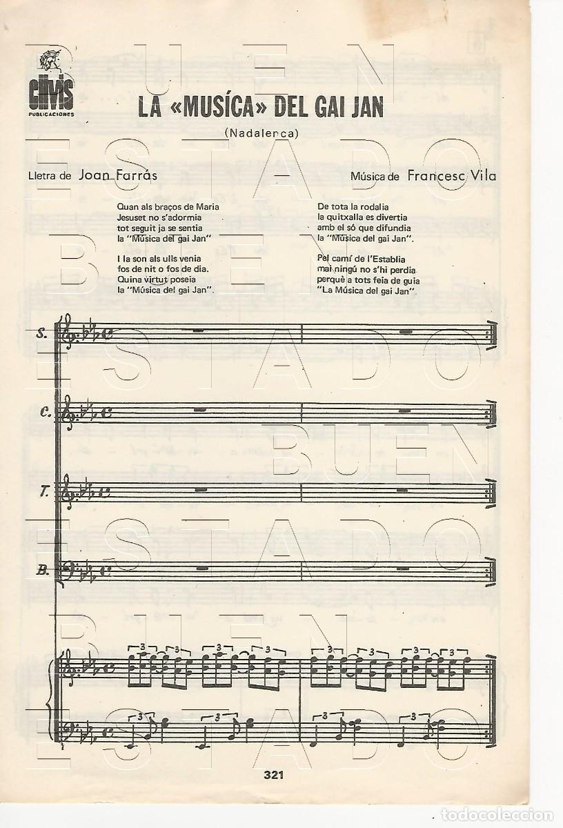 Partituras musicales: JOAN FARRAS FRANCESC VILA LA MUSICA DEL GAI JANA 2 HOJAS PARTITURA ANTIGUA FAM4