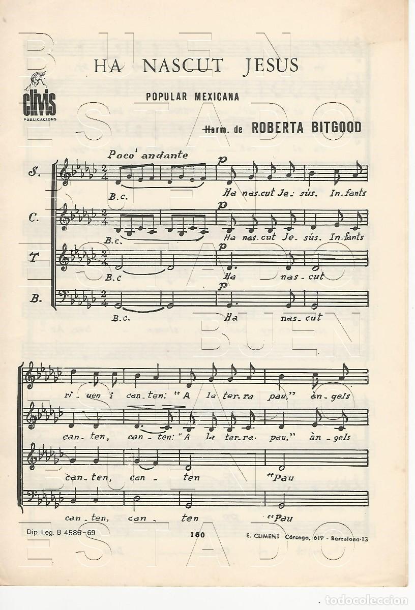 Partituras musicales: ROBERTA BITGOOD HA NASCUT JESUS 2 HOJAS PARTITURA ANTIGUA FAM4