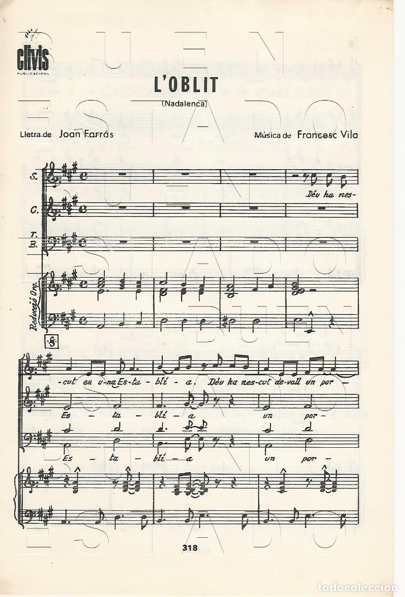 Partituras musicales: JOAN FARRAS FRANCESC VILA L'OBLIT 4 PGS PARTITURA ANTIGUA FAM4