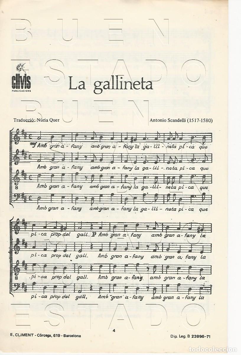 Partituras musicales: NURIA QUER LA GALLINETA 4 PGS PARTITURA ANTIGUA U72