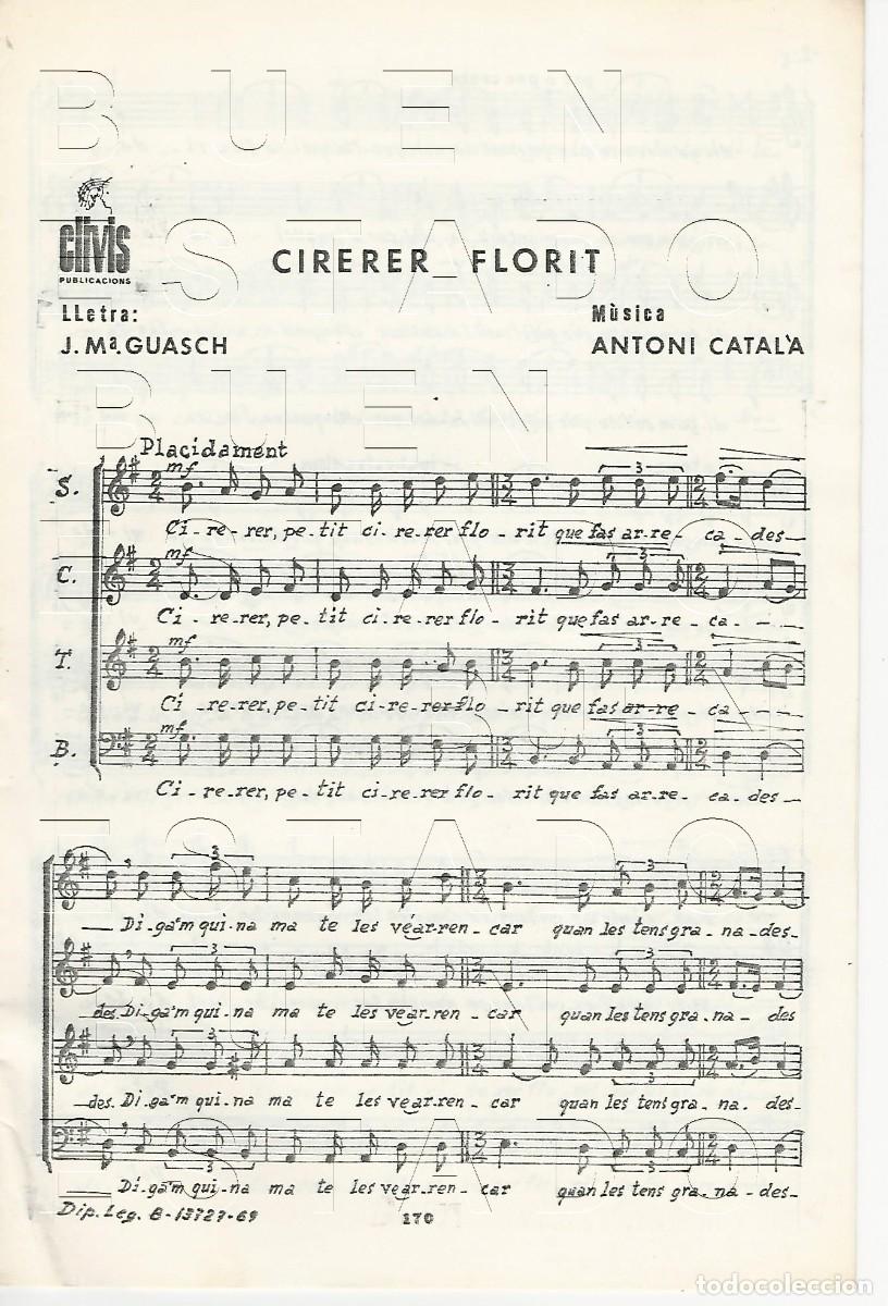 Partituras musicales: ANTONI CATALA J M&ordf; GUASCH CIRERER FLORIT 8 PGS PARTITURA ANTIGUA U72