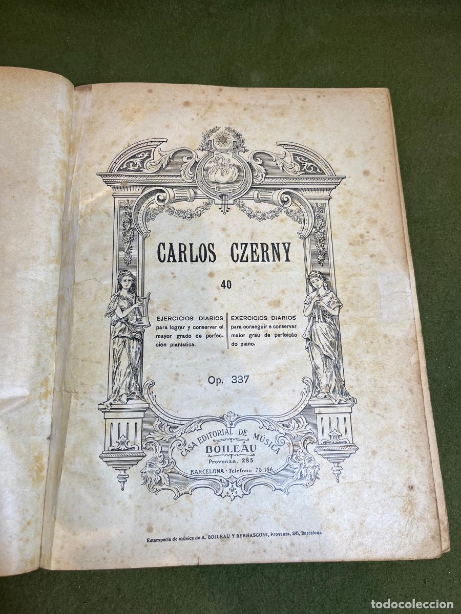 Musical scores: Carlos Czerny Op. 337 40 Ejercicios Diarios Piano Editorial Boileau M&eacute;todo Antiguo Partitura