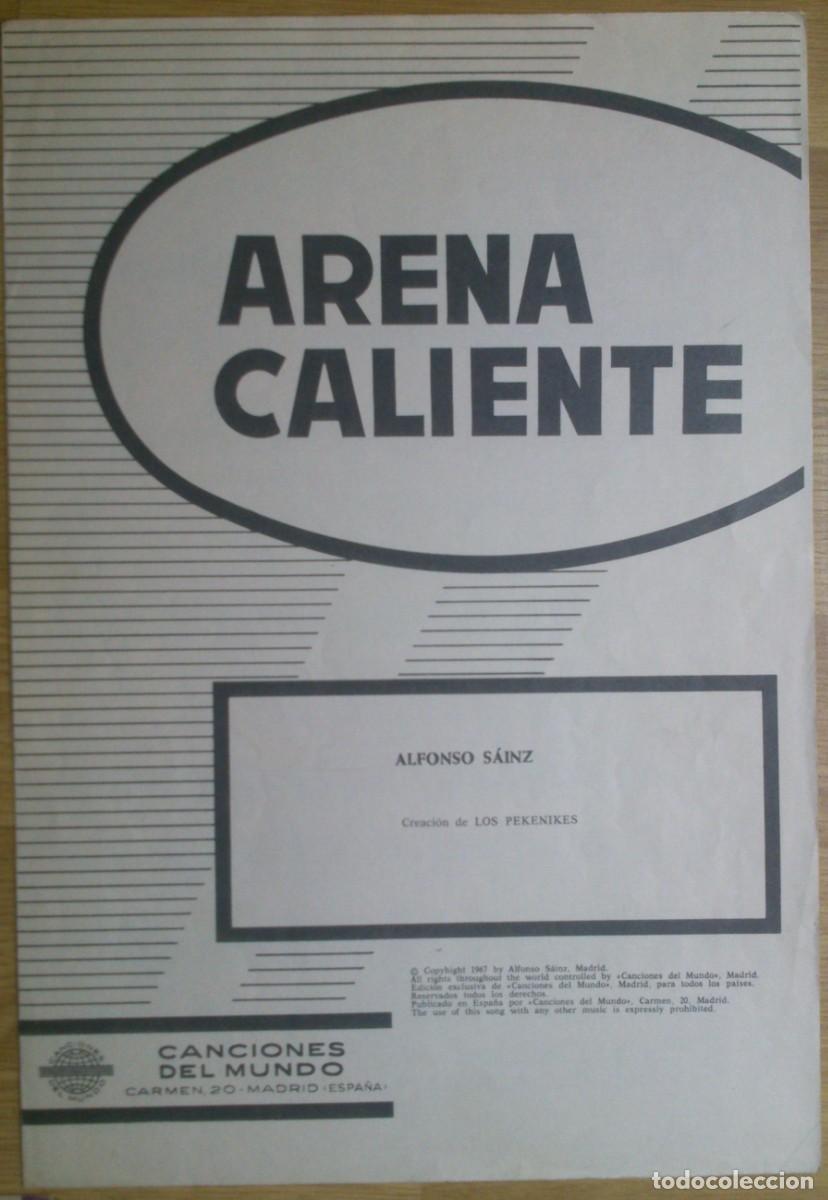 Partituras musicales: PARTITURA 'ARENA CALIENTE' (LOS PEKENIKES) - ALFONSO SAINZ