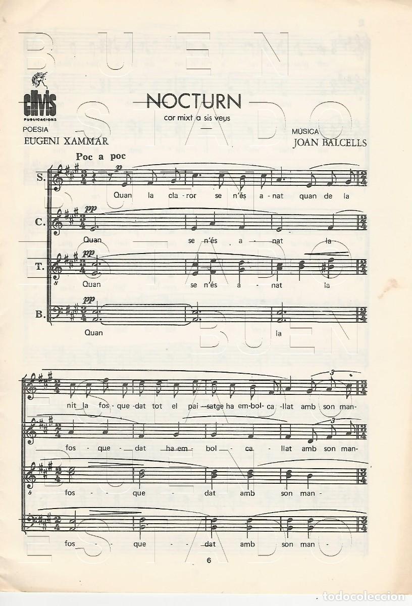 Partituras musicales: JOAN BALCELLS EUGENI XAMMAR 8 PGS PARTITURA ANTIGUA U33