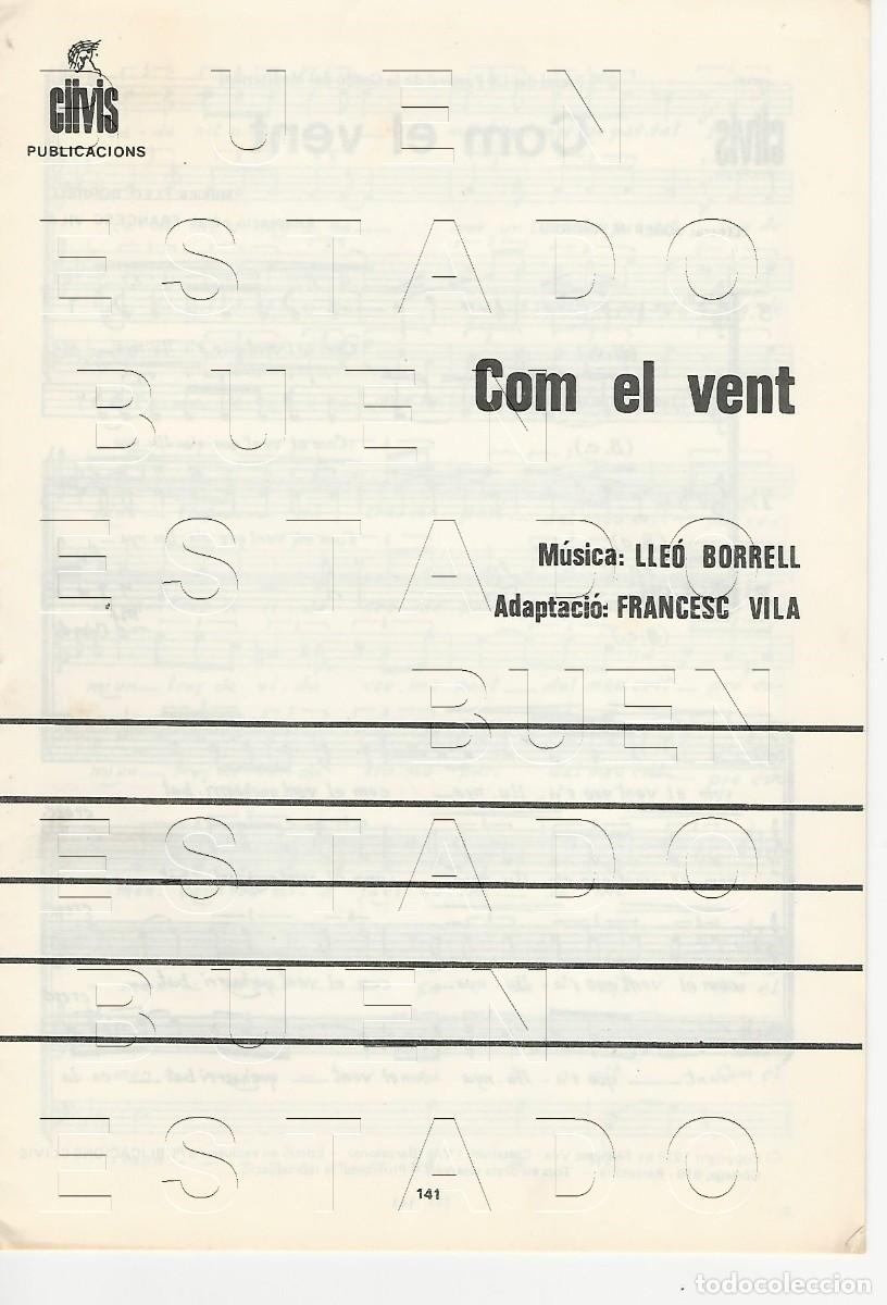 Partituras musicales: LLEO BORRELL FRANCESC VILA COM EL VENT 8 PGS PARTITURA ANTIGUA U33