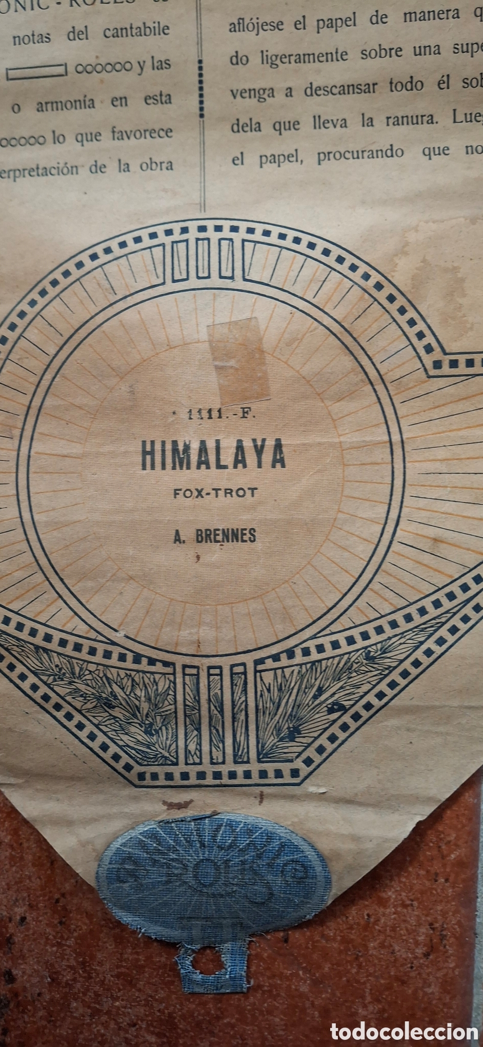 Partituras musicales: Rollo Pianola 88 Notas Armonic Rolls 1111-F: Himalaya (Fox-Trot) - A. Brennes - A&ntilde;os 20