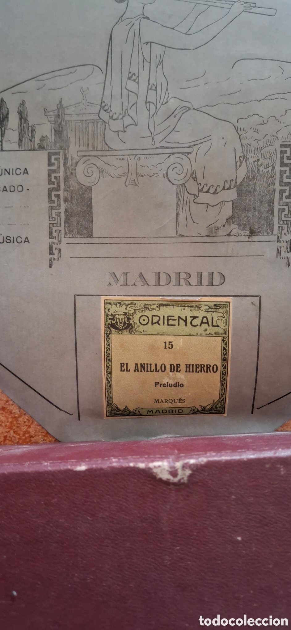 Partituras musicales: Rollo de Pianola Marca Oriental N&ordm; 15 - El Anillo de Hierro (Preludio) - Marqu&eacute;s (Madrid)