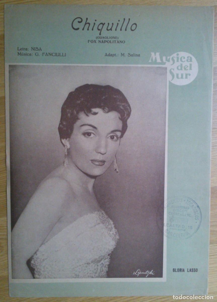 Partituras musicales: PARTITURA 'CHIQUILLO' - GLORIA LASSO