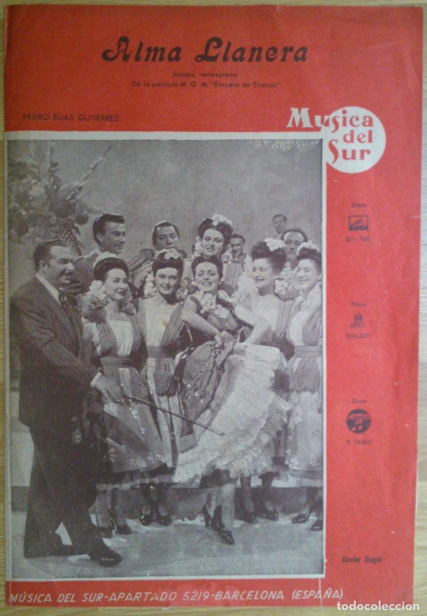 Partituras musicales: PARTITURA 'ALMA LLANERA' - XAVIER CUGAT