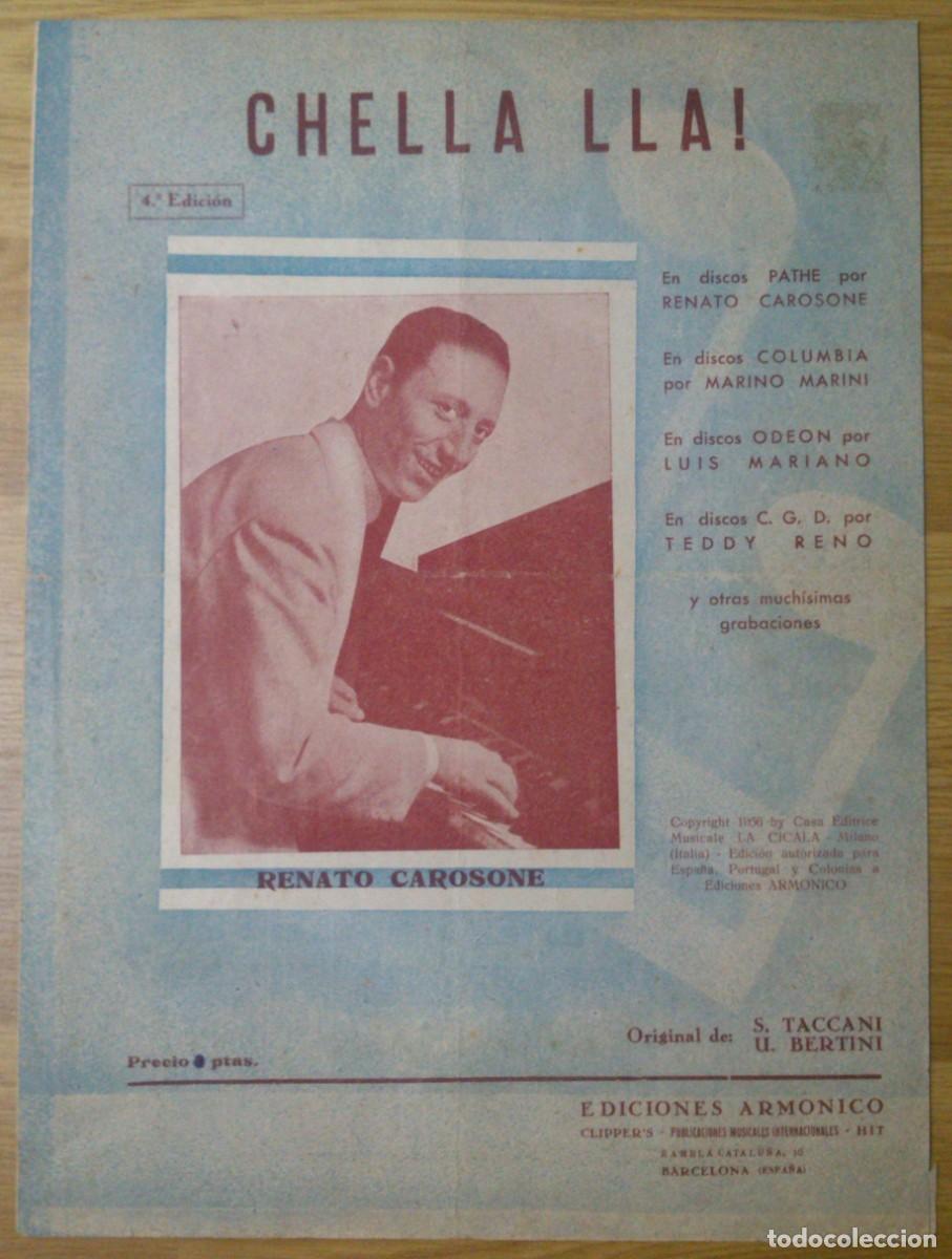 Partituras musicais: PARTITURA 'CHELLA LLA!' - RENATO CAROSONE