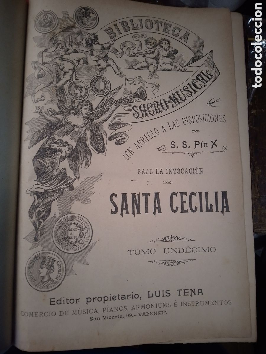 Partitions Musicales: BIBLIOTECA SACRO MUSICAL. 22 OBRAS. PARTITURAS. VVAA. LUIS TENA. TOMO 11. VALENCIA. 1903