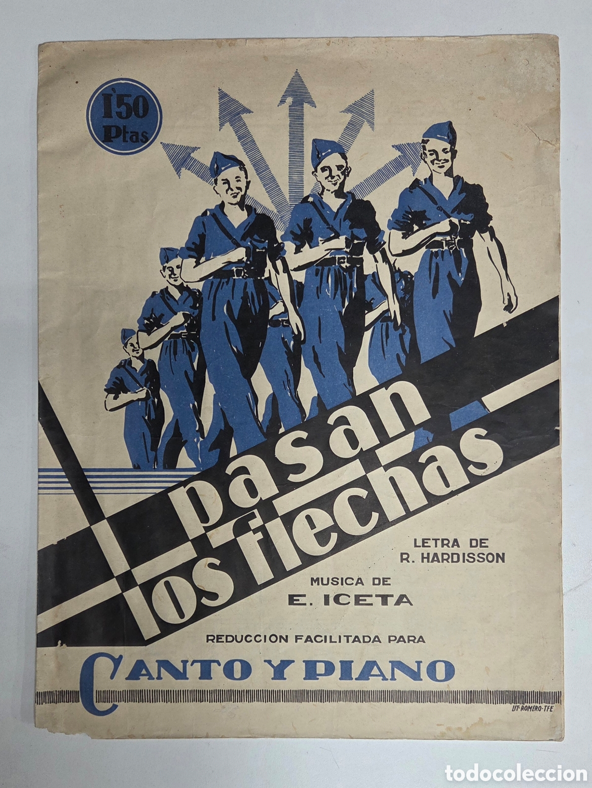 Partituren: Pasan los flechas. Letra y m&uacute;sica.