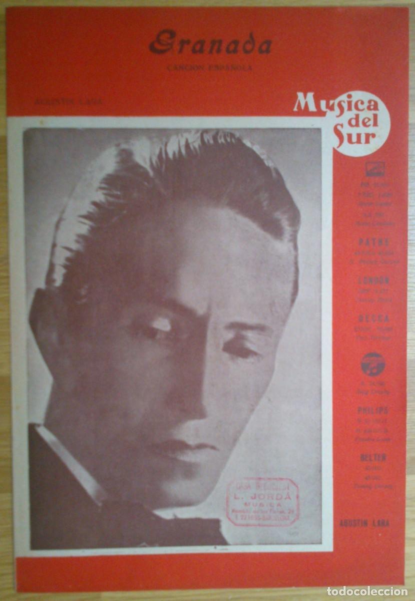 Musical scores: PARTITURA 'GRANADA' - AGUSTIN LARA