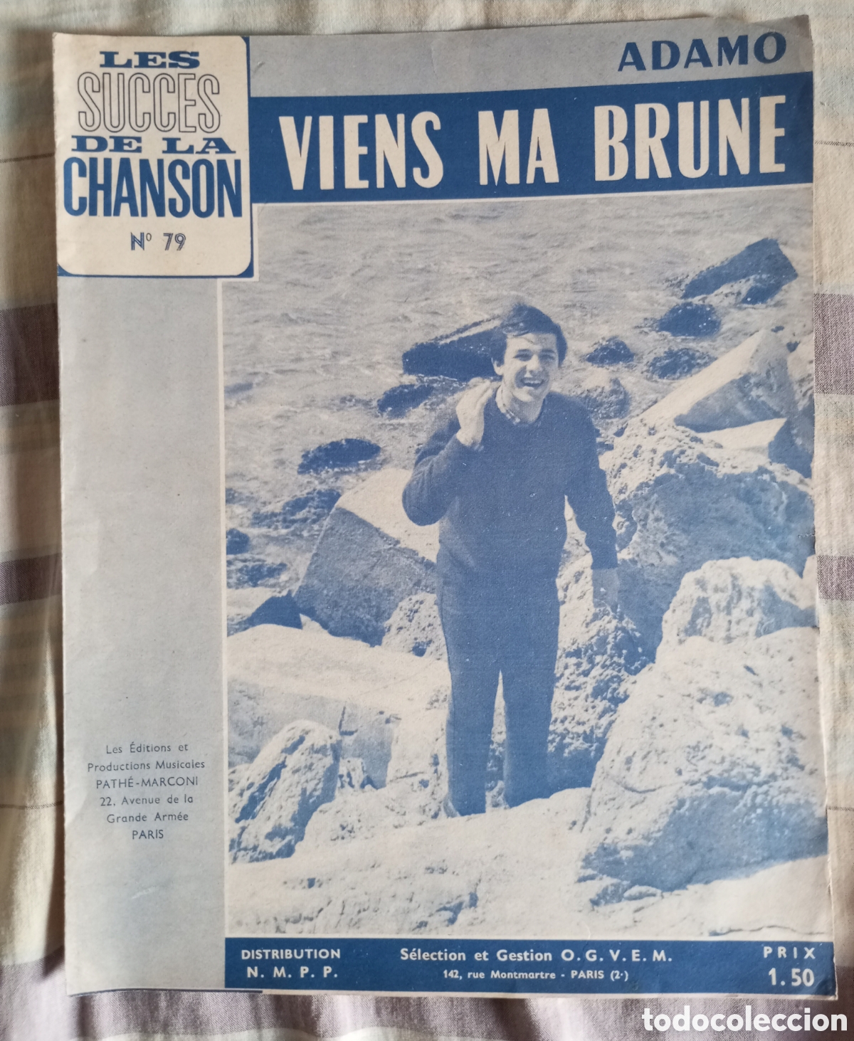 Partituras musicales: Partitura adamo vienes ma brune 1965