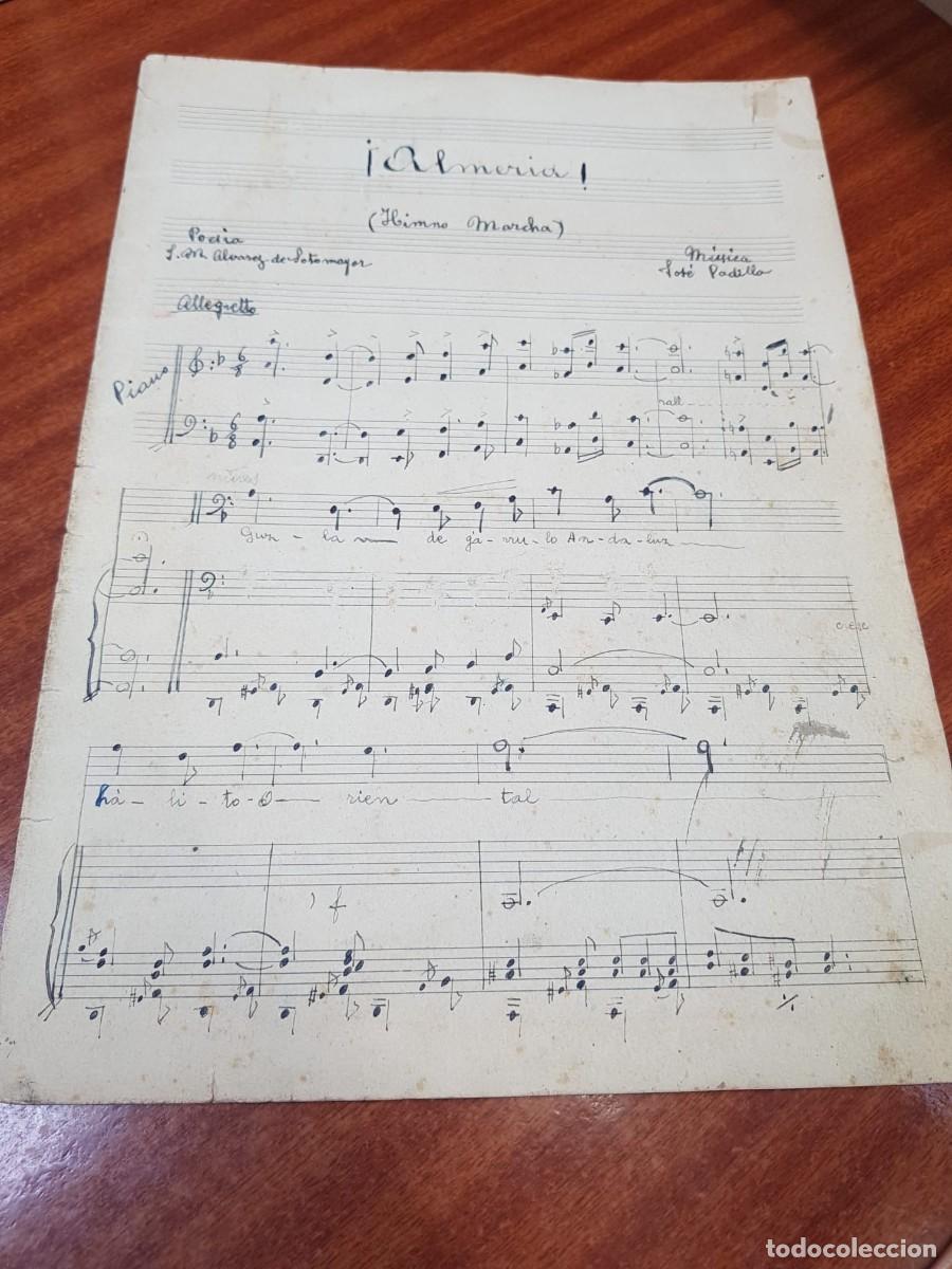 Partituras musicales: ALMERIA-HIMNO MARCHA