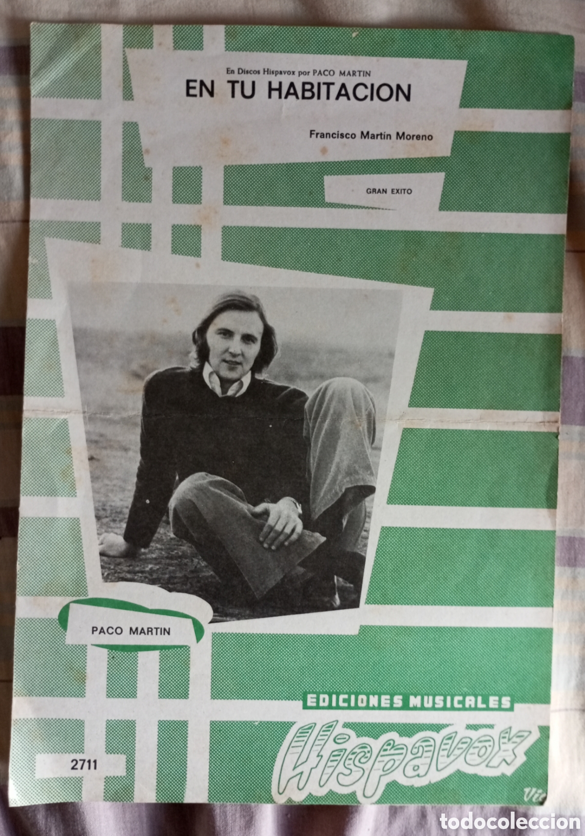 Partituras musicales: Partitura En tu habitaci&oacute;n de paco Mart&iacute;n hispavox 1975