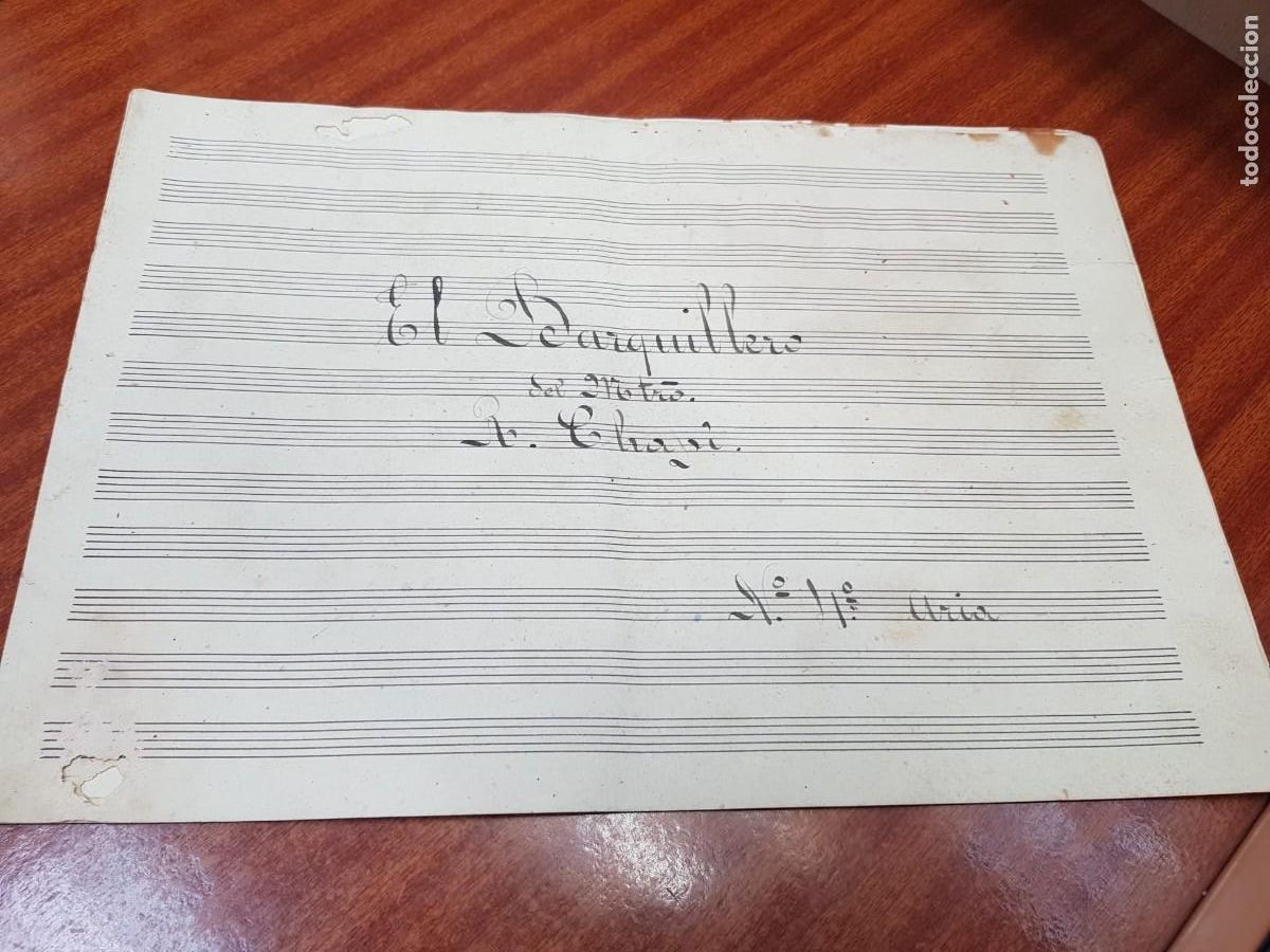 Partitions Musicales: PARTITURA-EL BARQUILLERO DEL MAESTRO R.CHAPI