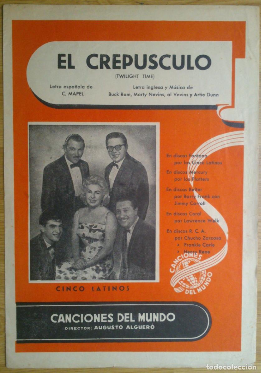 Partituras musicales: PARTITURA 'EL CREPUSCULO' - CINCO LATINOS
