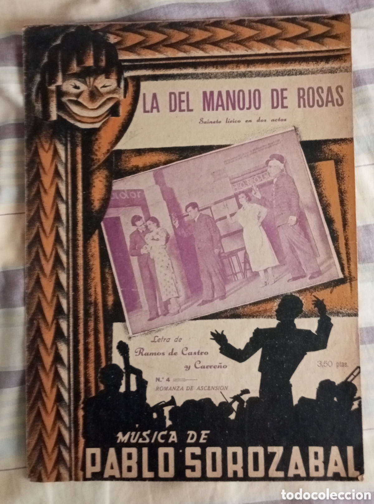 Partituras musicales: Partitura zarzuela la del manojo de rosas de Pablo sorozabal 1934