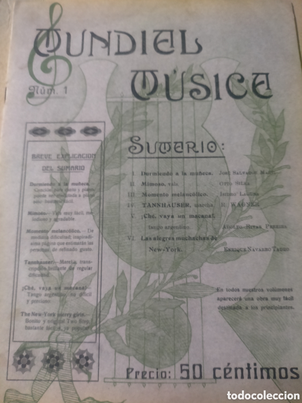 Partituras musicales: Mundial musical n1 1916
