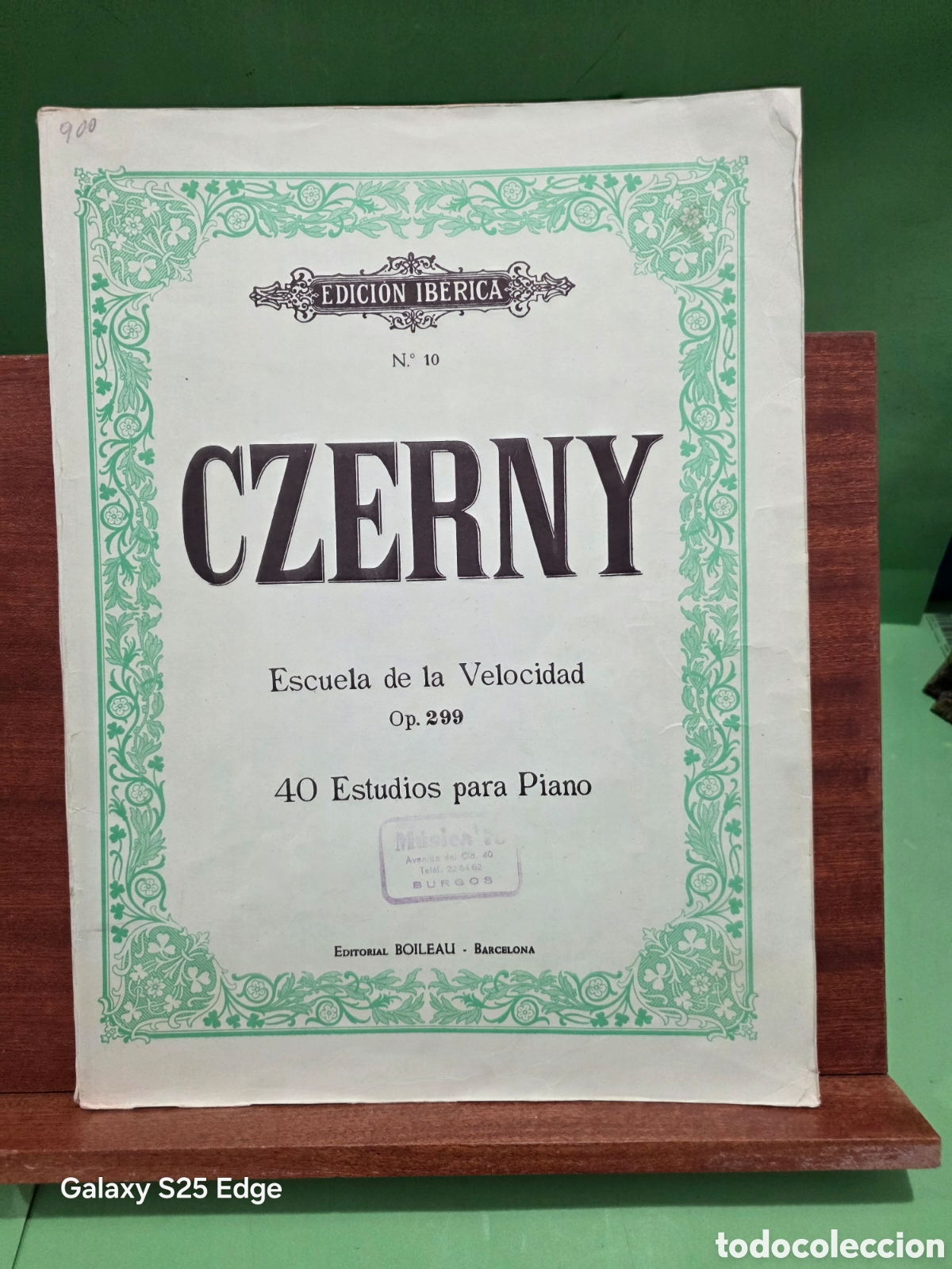 Partiture musicali: EDICI&Oacute;N IBERICA...N&deg;10...&rdquo;&rdquo;CARLOS CZERNY&rdquo;&rdquo;...ESCUELA DE LA VELOCIDAD..OP.299..40 ESTUDIOS PARA PIANO