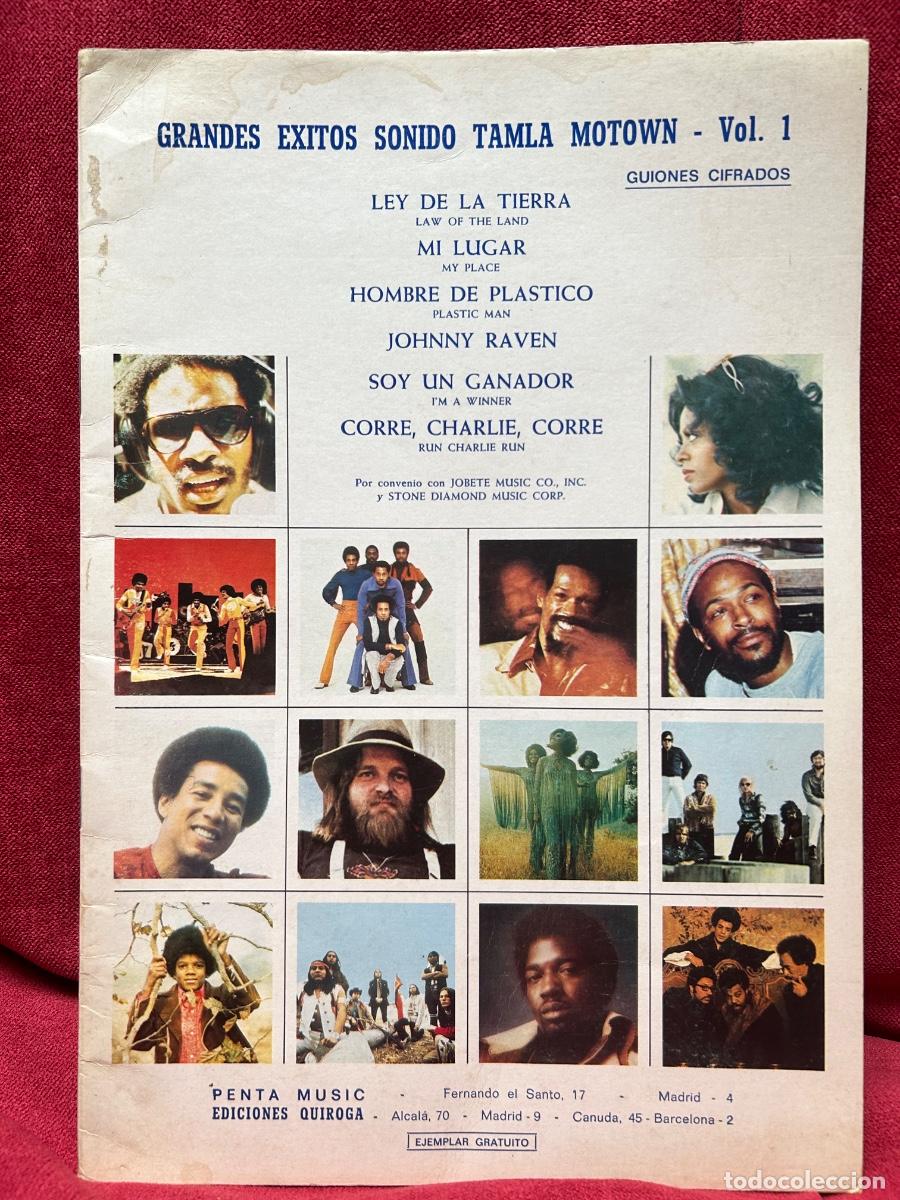 Partituras musicales: Libreto guiones cifrados Grandes exitos tamla motown vol 1 ed quiroga 1975
